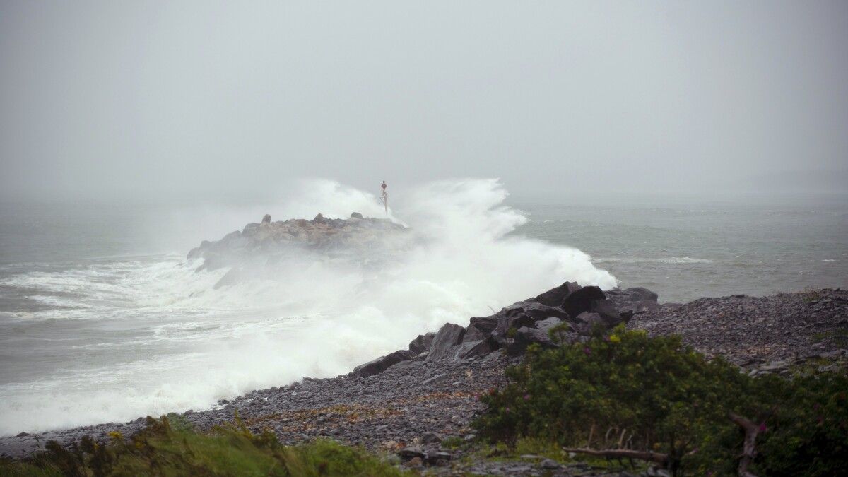 Thousands without power and 1 dead after Atlantic storm Lee